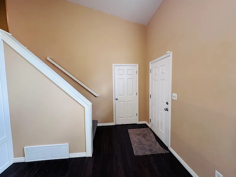 Living room and entrance, Front door