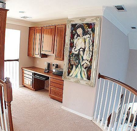Upstairs Study w/built-in Study w/shelves