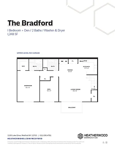 Floor plan The Bradford with Den