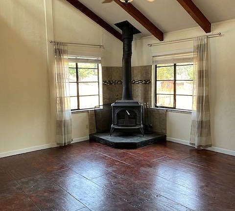 Living room and wood stove