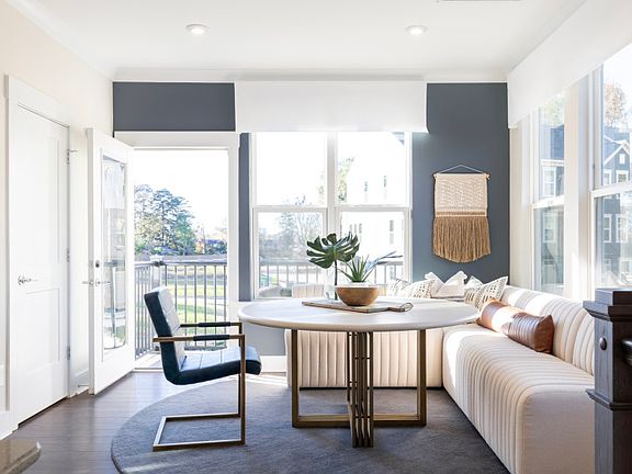 Cafe off the Kitchen with Door Leading to the Rear Deck