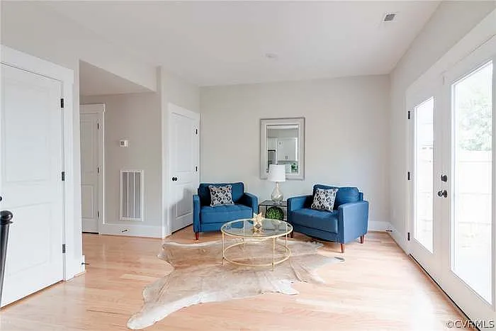 space next to the kitchen, patio door on right.