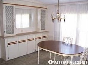 Bult-in cabinetry in dining area