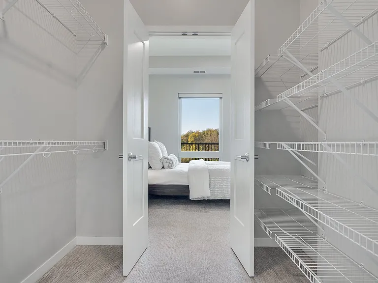 Stay organized with large walk-in closets, perfect for your wardrobe needs.