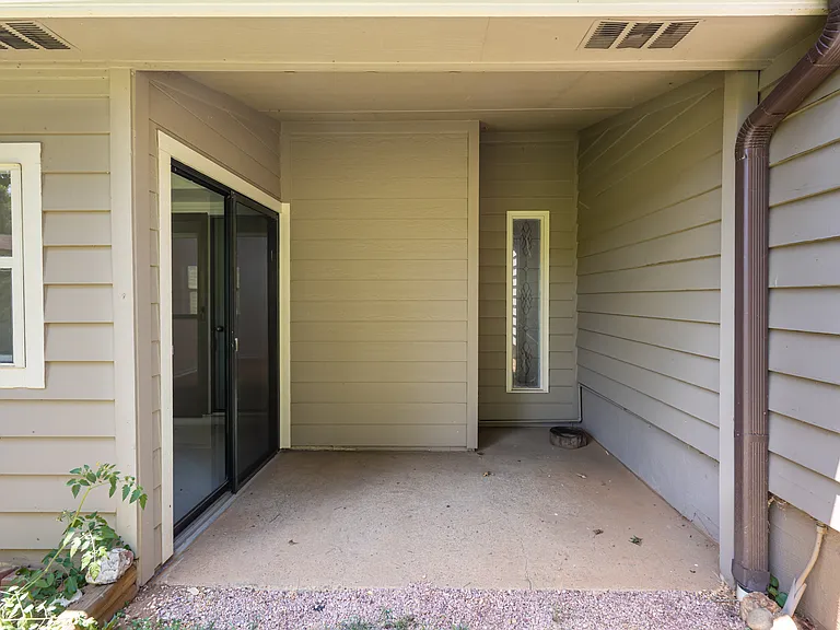 Covered back patio