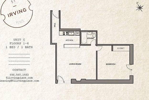 2nd image of 51 Irving Pl #1R