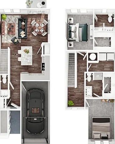 2BR/2.5BA - B1 2BR/2.5BA - B1