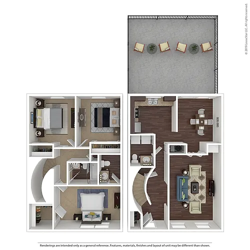 Floor plan 3x2.5 Townhome