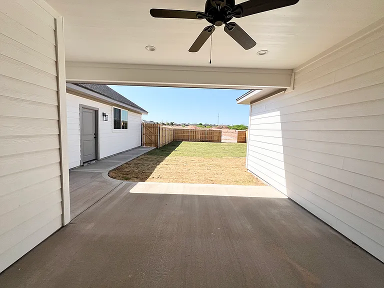 Large covered back patio