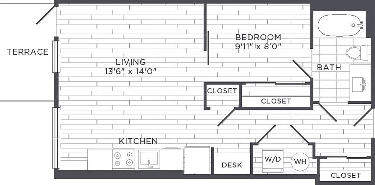 Urban One Bedroom floor plan Sonnet