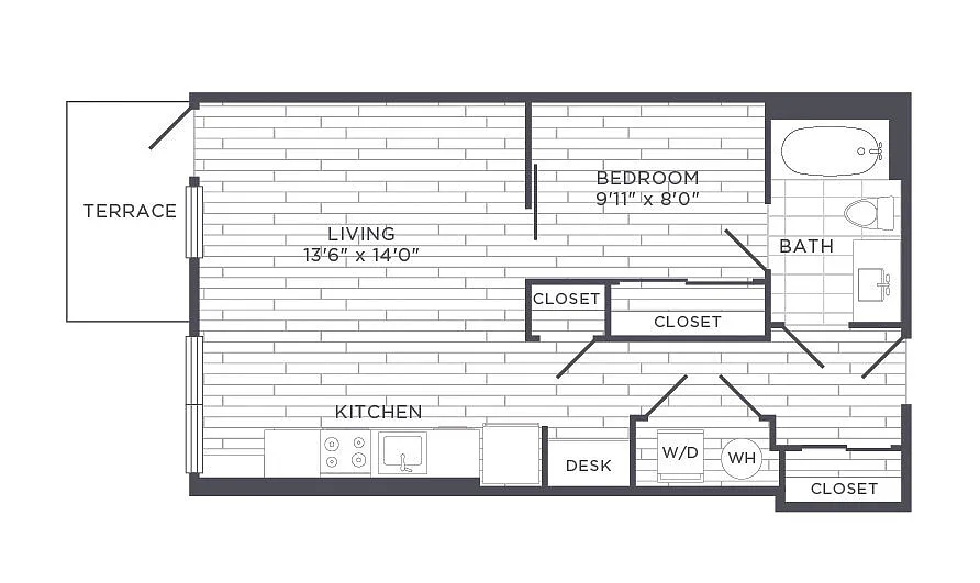 Floor plan Urban One Bedroom