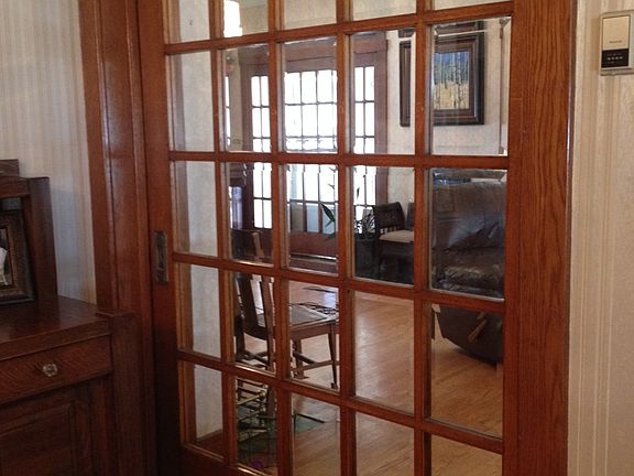 Oak Pocket Door into Dining