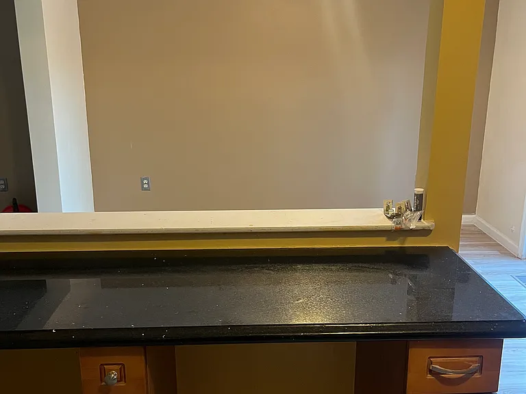 Kitchen looking into dining room