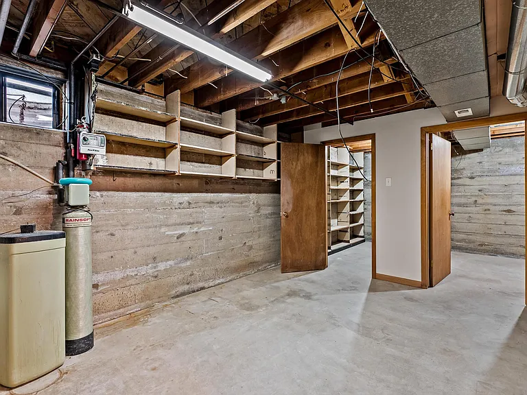 Basement storage space