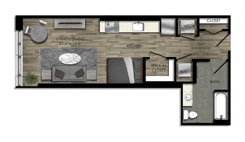 Floor plan Studio-25W