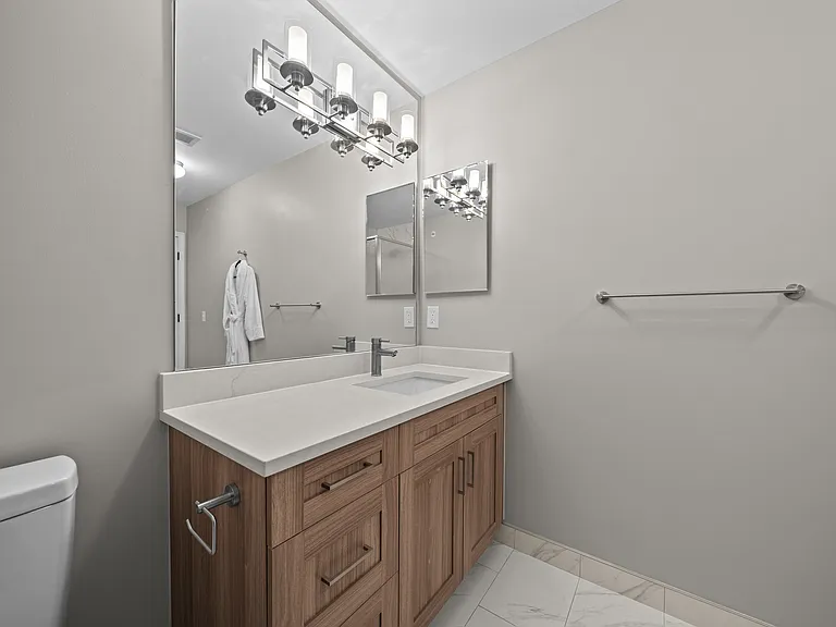 Upgraded bathroom at The Reserve at Prentiss Pointe Apartments