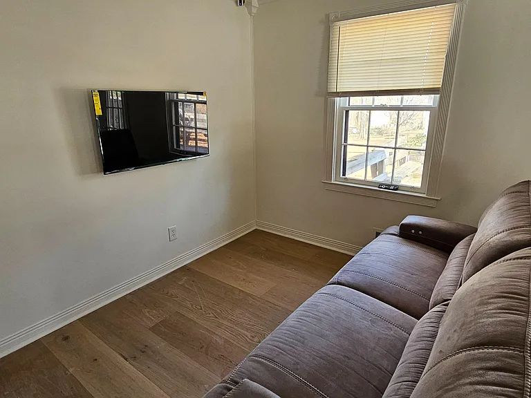 Leather couch in livingroom