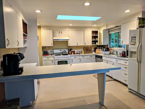 Kitchen with skylight