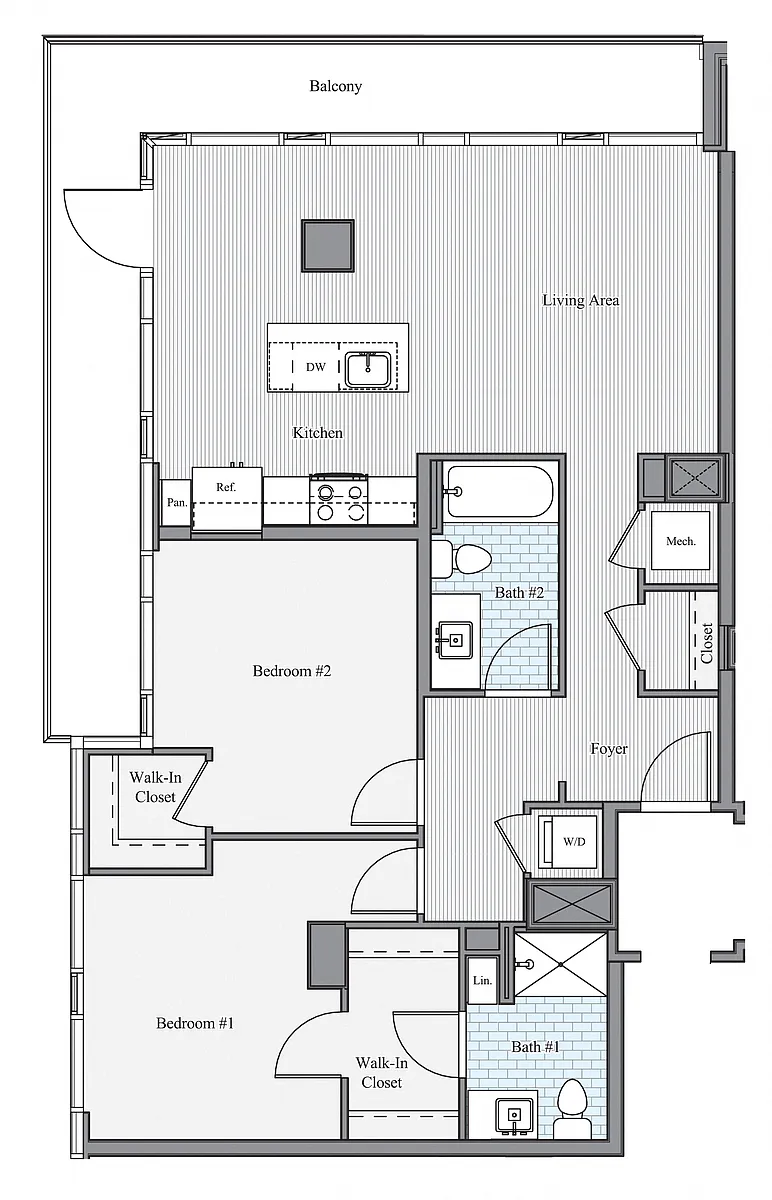 Floor plan 2 BR G