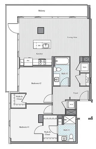 Floor plan 2 BR G