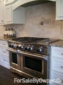 Stainless Steel Gas Range and Pot Filler