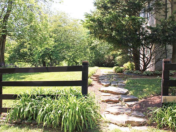 Exterior- stone walkway