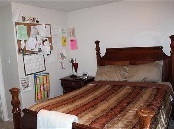 One of three bedrooms