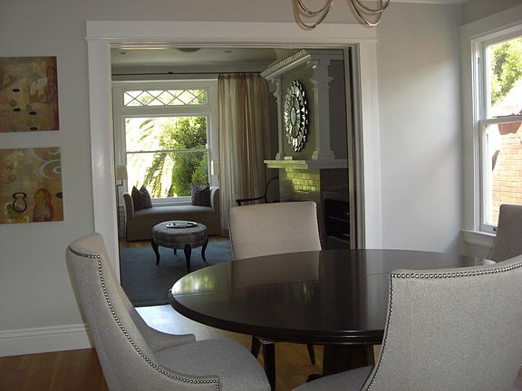 View of separate but open living & dining rooms