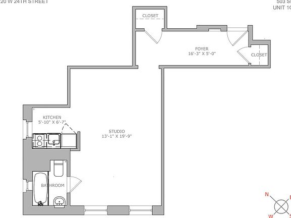 2nd image of 220 W 24th St APT 1G
