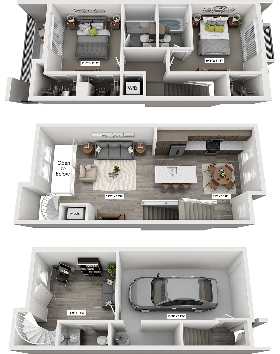 Floor plan B3C