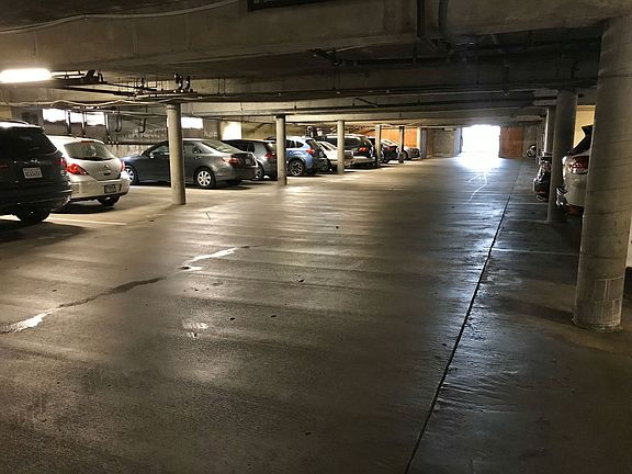 Gated subterranean assigned parking.