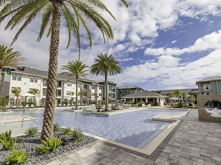 Relaxing Saltwater Pool with Cabanas, Wi-Fi, Sun Shelves, & Sunshade Umbrellas