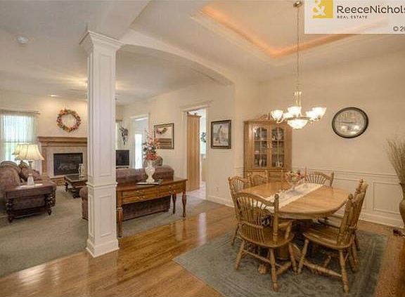 This home has an open floor plan.  The Formal Dining area has beautiful hardwood floors and full access to the Great Room.