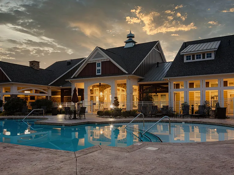 Pool in the evening
