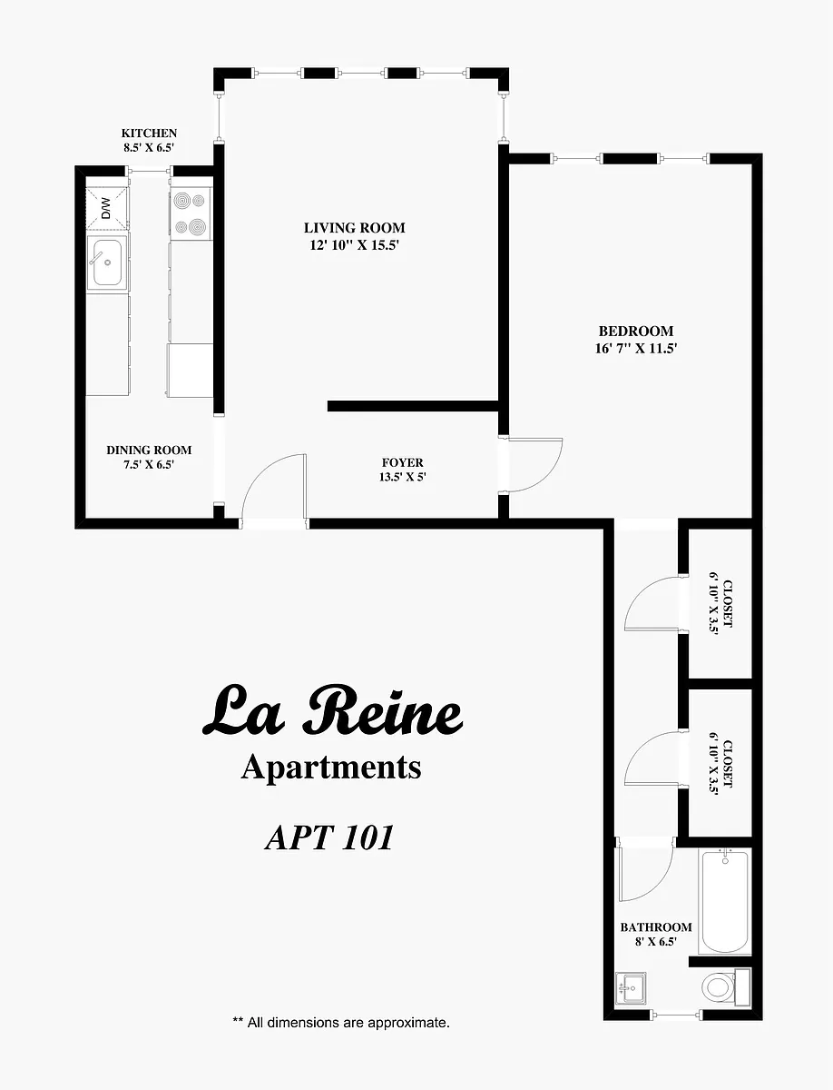 Floor plan 101 unique lower level apartment