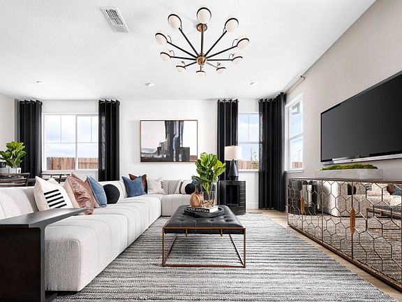 Spacious illuminated gathering room