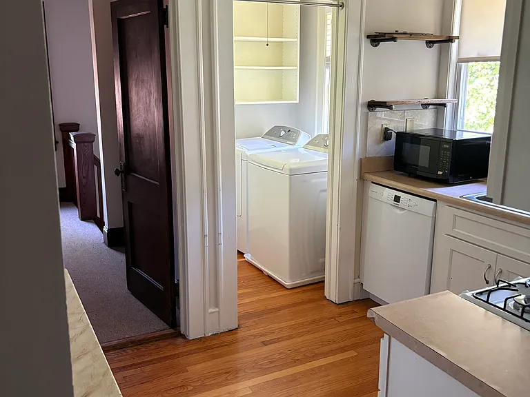 View from Kitchen into Laundry Room