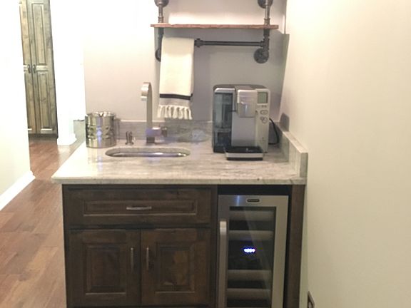 Wet bar in family room