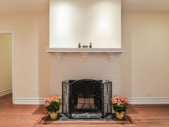 wood burning fireplace