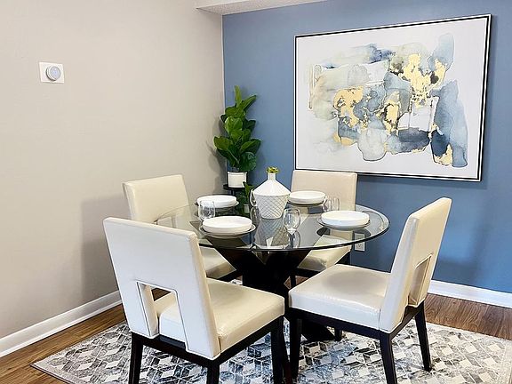 Your separate dining area is the perfect place to enjoy a home-cooked meal with friends or family.