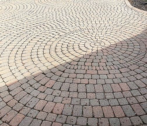 Custom paver driveway