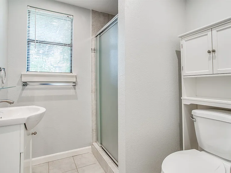 Primary master bathroom that is nicely updated.
