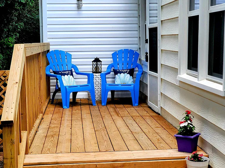 Side porch for your morning coffee