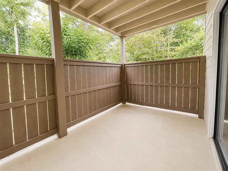Fenced patio