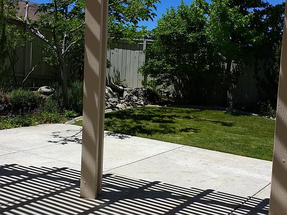 shady awning in back yard