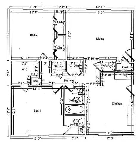 Floor plan Two Bedroom