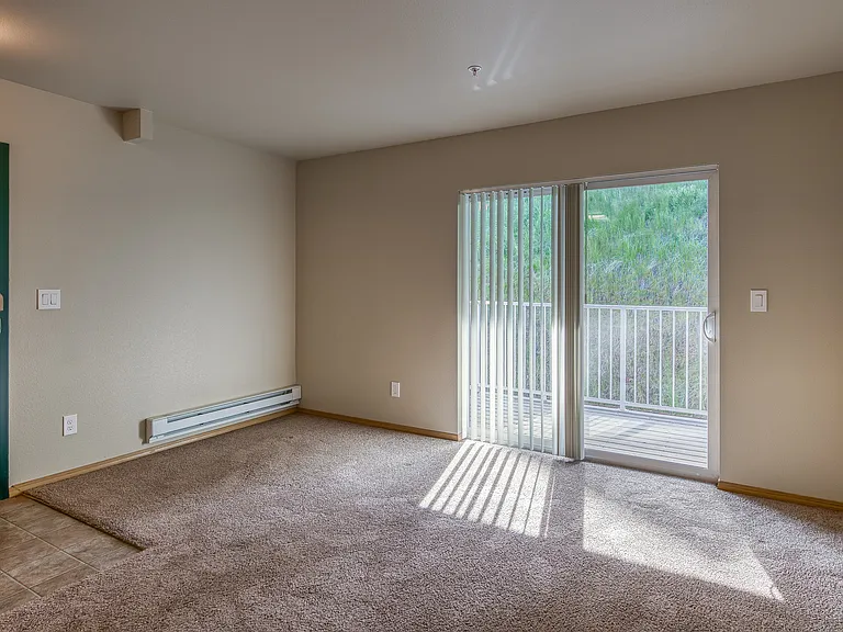 Sliding Door From Living Room Out to Private Patio or Balcony