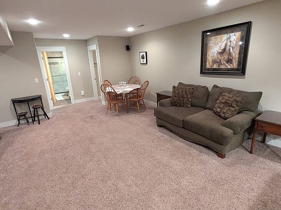 Living Room/Den Continued with Dining Table in Corner