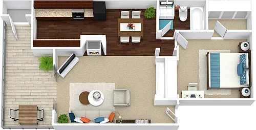 Floor plan One Bedroom
