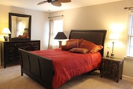 Large master with his and hers closets!